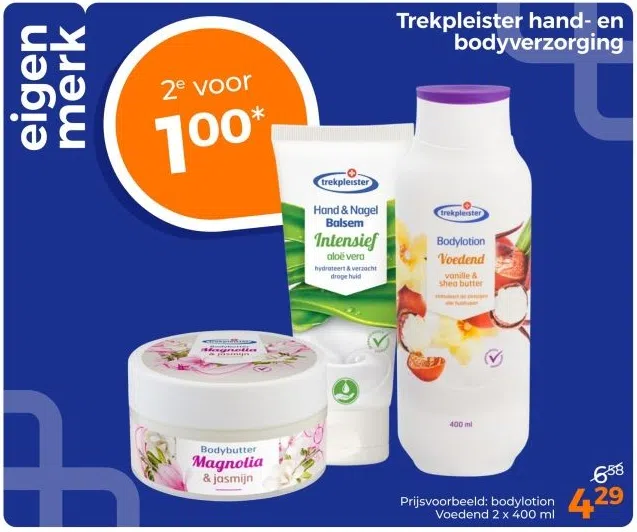Drogisterij aanbieding in Amby: Trekpleister hand- en bodyverzorging, 