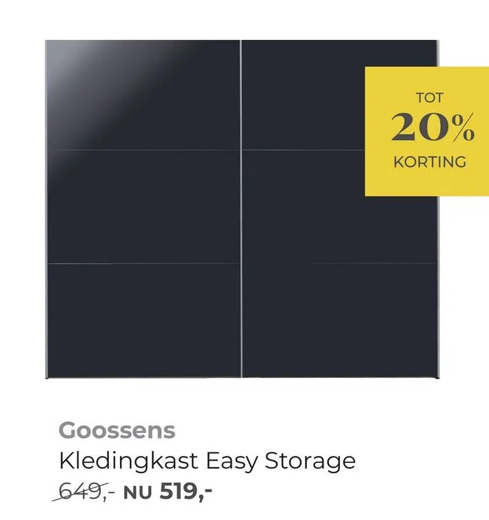 Goossens Kledingkast Storage folder aanbieding