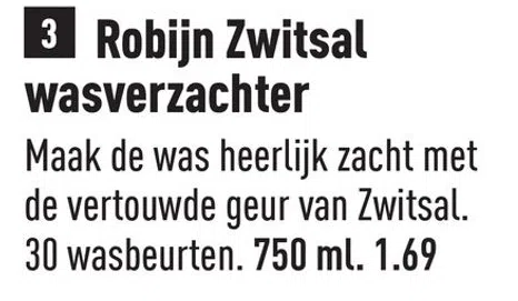 Robijn Zwitsal wasverzachter