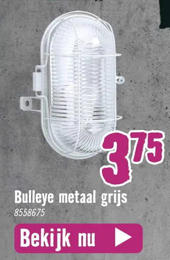 Bulleye metaal grijs