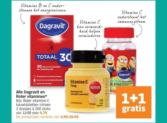 Supermarkt aanbieding in Apeldoorn: Alle Dagravit en Roter vitamines*, 
