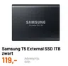 Samsung T5 External SSD 1TB zwart