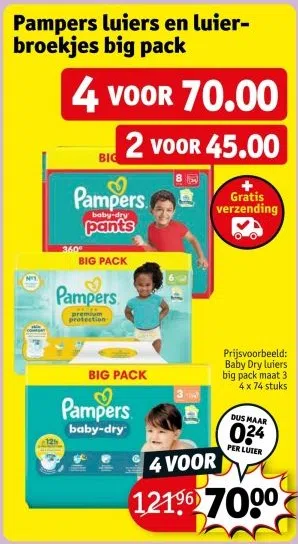 Drogisterij aanbieding in Schermereiland en Omval: Pampers luiers en luier- broekjes big pack, 