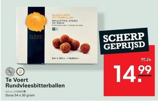 Supermarkt aanbieding in Laag Dalem I: Te Voert Rundvleesbitterballen, 