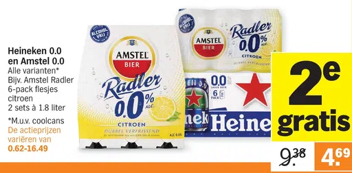 Heineken 0.0 en Amstel 0.0