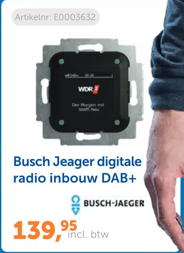 Busch Jeager digitale radio inbouw DAB+