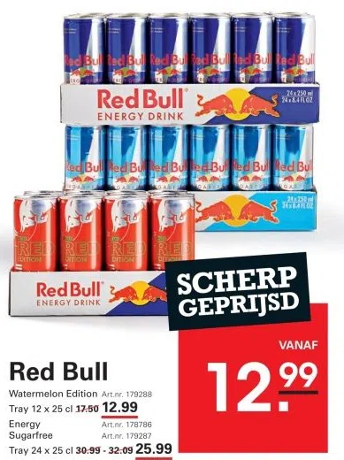 Supermarkt aanbieding in Buitengebied Tilburg Noord-West: Red Bull, 