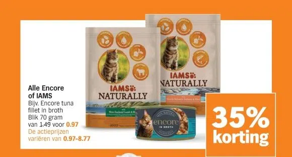 Supermarkt aanbieding in Osseveld-Oost: Alle Encore of IAMS, 