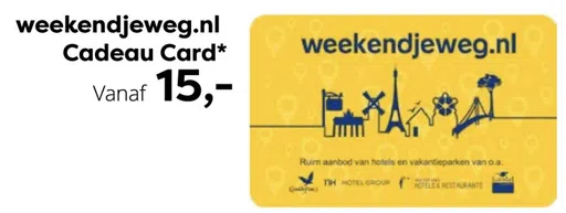 weekendjeweg.nl Cadeau Card*