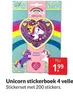 Unicorn stickerboek 4 vellen