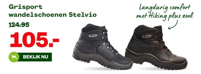 Tuin & Dier aanbieding in Ysselsteyn: Grisport wandelschoenen Stelvio, 