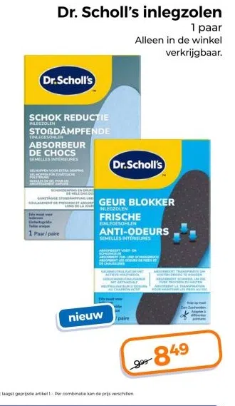 Drogisterij aanbieding in Hoendiep: Dr. Scholl's inlegzolen, 