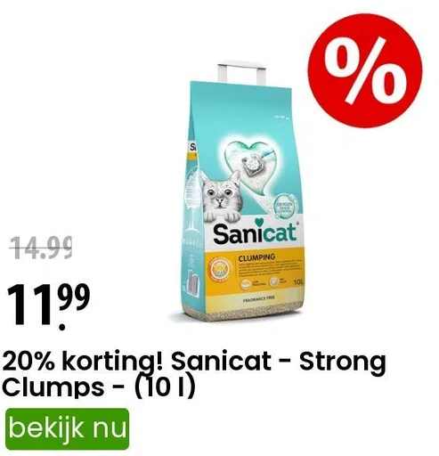 20% korting! Sanicat  - Strong Clumps - (10 l)