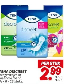 Supermarkt aanbieding in Nelson Mandelabuurt: TENA DISCREET, 