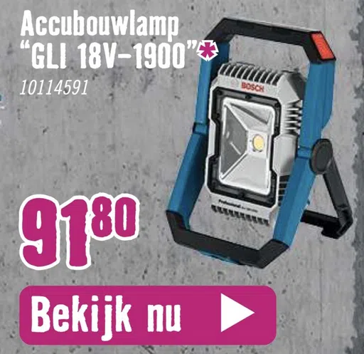 Accubouwlamp "GLI 18V-1900 17