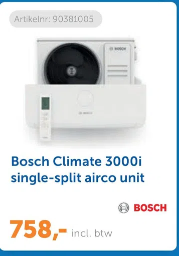Bosch Climate 3000i single-split airco unit