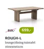 ROUGH-L lounge/dining tuintafel 160x90x61cm