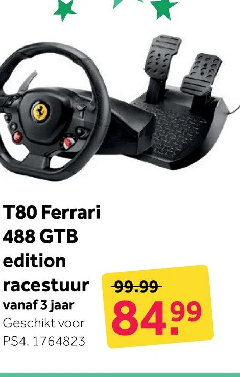 T80 Ferrari 488 Gtb Edition Racestuur Folder Aanbieding