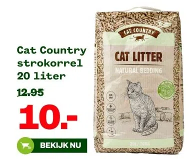 Tuin & Dier aanbieding in Lorentz II: Cat Country strokorrel 20 liter, 