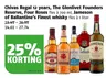 Chivas Regal 12 years, The Glenlivet Founders Reserve, Four Roses fles à 700 ml, Jameson of Ballantine's Finest whisky fles à 1 liter