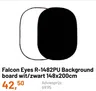 Falcon Eyes R-1482PU Background board wit/zwart 148x200cm