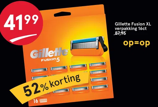 Gillette Fusion XL verpakking 16ct