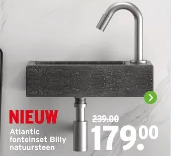Bouwmarkt aanbieding in Binnenstad: Atlantic fonteinset Billy natuursteen, 