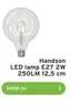 Handson LED lamp E27 2W 250LM 12.5 cm