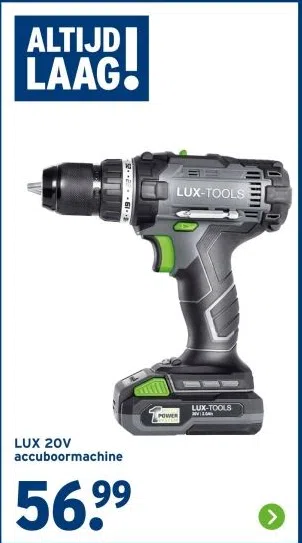 Bouwmarkt aanbieding in Stichtsekant: LUX 20V, 