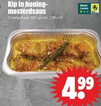 Supermarkt aanbieding in Noorderplein: Kip in honing- mosterdsaus, 