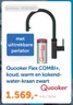 Quooker Flex COMBI+, koud, warm en kokend- water-kraan zwart