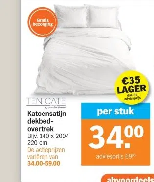 Supermarkt aanbieding in Osseveld-Oost: TEN CATE Katoensatijn dekbed- overtrek, 