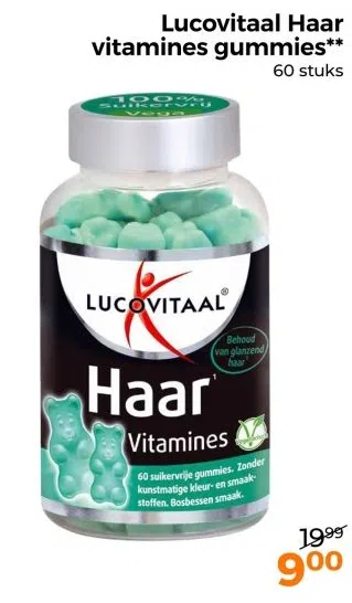 Drogisterij aanbieding in Amby: Lucovitaal Haar vitamines gummies**, 