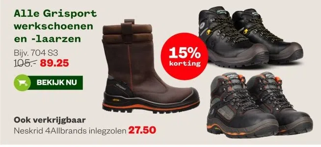 Tuin & Dier aanbieding in Ouddorp centrum: Alle Grisport werkschoenen en -laarzen, 