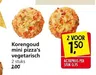 Korengoud mini pizza's S, vegetarisch