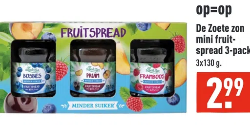 De Zoete zon mini fruit- spread 3-pack