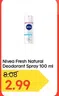 Nivea Fresh Natural Deodorant Spray 100 ml