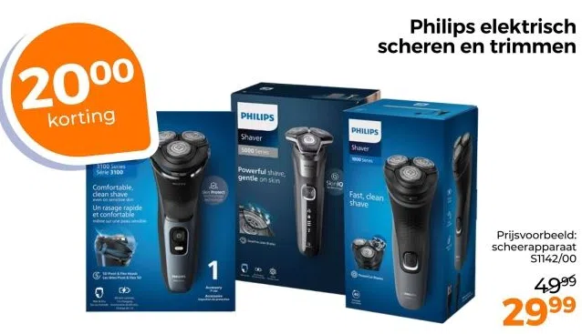 Drogisterij aanbieding in Delflandpleinbuurt West: Philips elektrisch scheren en trimmen, 