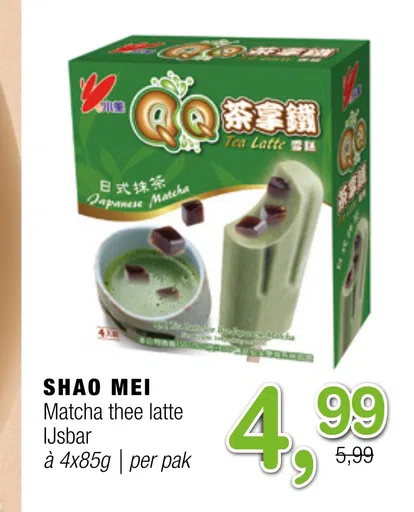 SHAO MEI Matcha thee latte IJsbar