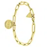 Guess stalen goldplated closed forever armband