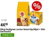 15kg Pedigree Junior Maxi Kip/Rijst + 56x Dentastix