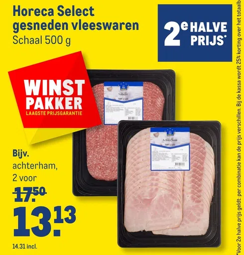 Horeca Select gesneden vleeswaren