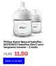 Philips Avent Natural babyfles – SCF030/27 babyfles (0m+) voor langzame toevoer – 2 stuks