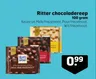 Ritter chocoladereep 100 gram