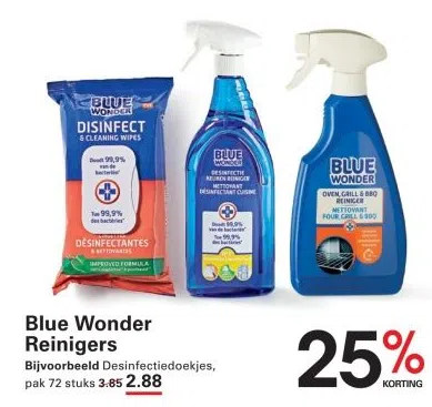 Supermarkt aanbieding in Paasberg: Blue Wonder Reinigers, 