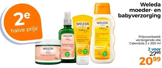 Drogisterij aanbieding in Ludgeruskwartier: Weleda moeder- en babyverzorging, 