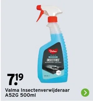 Bouwmarkt aanbieding in Schrijvers en dichtersbuurt: Valma Insectenverwijderaar A52G 500ml, 