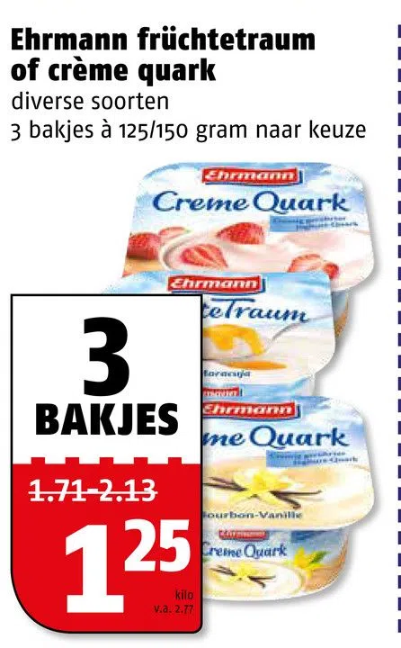 Ehrmann Fruchtetraum Of Creme Quark Folder nbieding